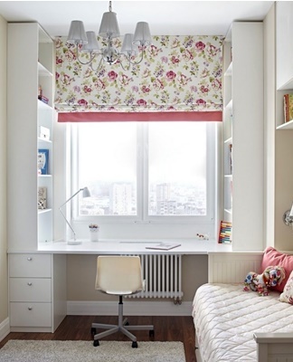 Blinds in a children's room perform several functions at once.