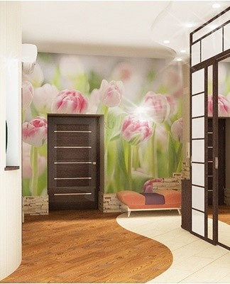 Light colors are suitable for the visual expansion of the hallway.