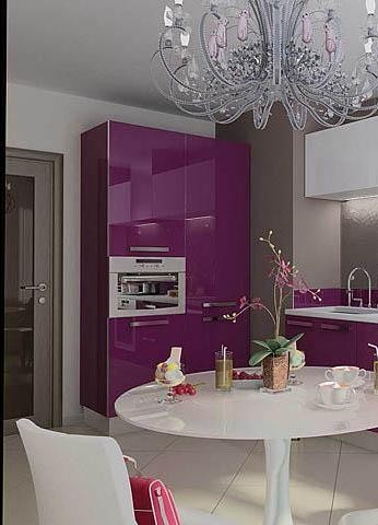 purple kitchen