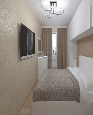 In a small room it is better not to use stucco moldings, there are a lot of decorative elements