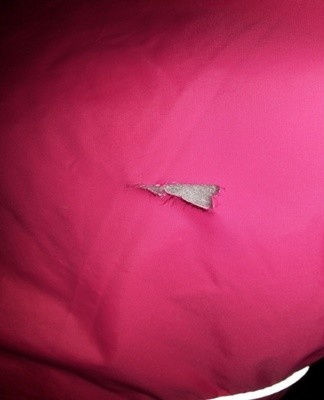 To repair a polyester jacket, use dry glue in the form of tape (non-woven) or ordinary polyethylene