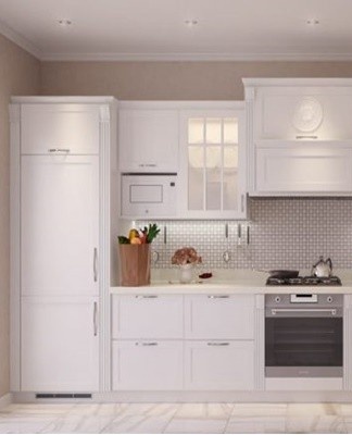 The kitchen set is characterized by emphasized functionality and design rigor