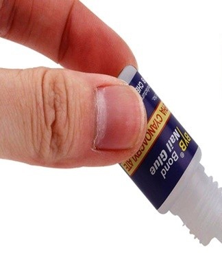 A Chinese brand product that has the same properties as other cyanoacrylate adhesives, but costs less.