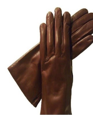 Usually, leather gloves are sheathed inside with knitwear.
