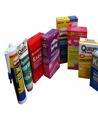 Most often, the wallpaper is glued using inexpensive CMC glue.