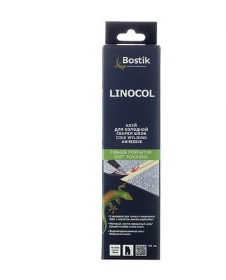 Linocol glue from the French manufacturer Bostic is available in 50 milliliter sachets.