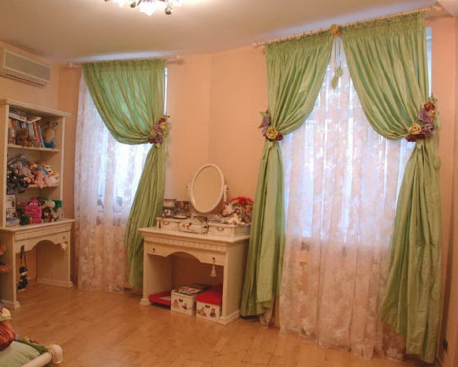 Blinds in a children's room perform several functions at once.