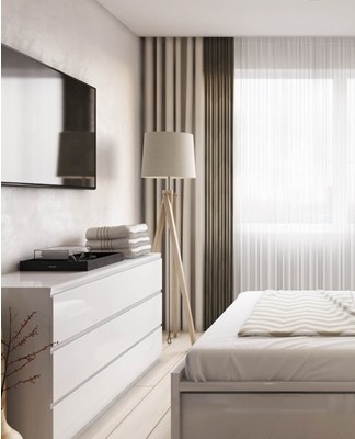 Decorating a bedroom in beige tones is considered a versatile option.