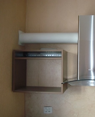 If necessary, you must cut the corrugation on the cover if the device falls below the marked marks.