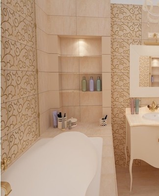 Fixtures and plumbing fixtures can be copper, gold-plated, bronze.