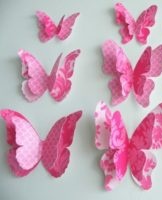 Make butterflies on the wall with your own hands using a paper stencil and how beautiful to glue it