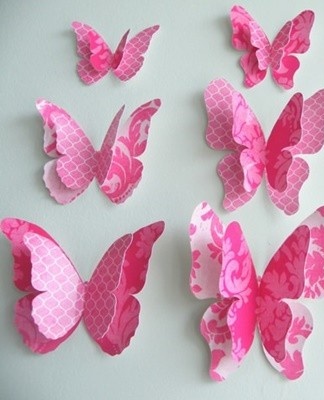 Graceful and voluminous butterflies for light curtains are made of corrugated sheets, they are thin and airy.