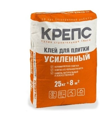 Technical characteristics and instructions for use of Kreps Reinforced tile adhesive