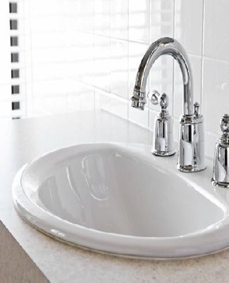 The deeper the bowl, the higher the tap should be.