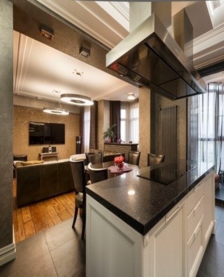 Loft is an eclectic mix of styles, dominated by the kitchen fashion of the 50s-60s of the last century.