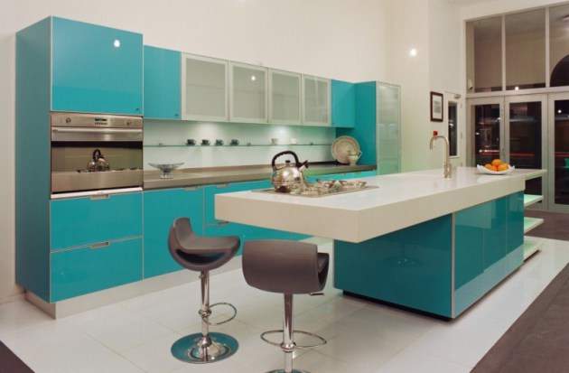 turquoise kitchen