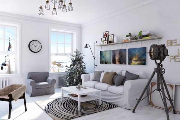 scandinavian style living room