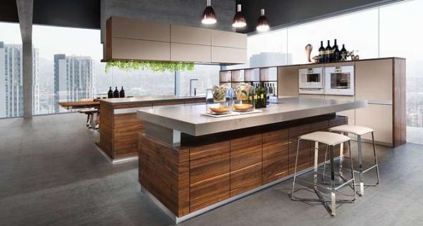 kitchens with high-tech designer island