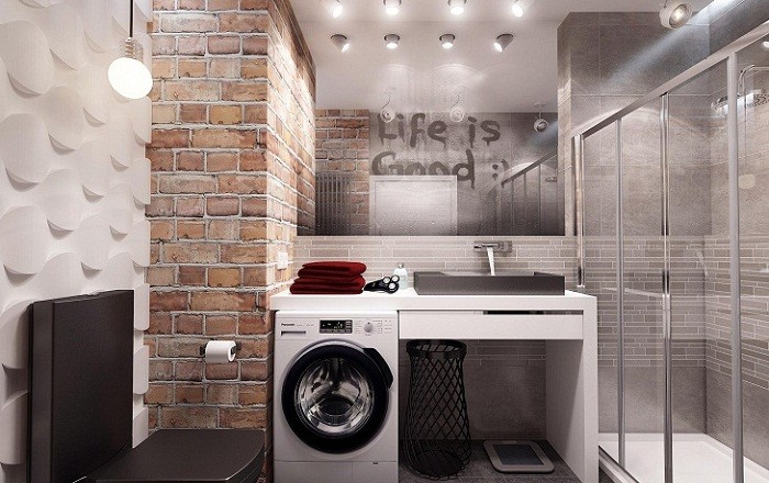 For the loft style, the furniture is selected with the greatest care.