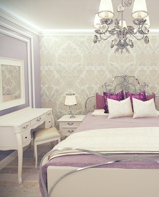 Classic furniture for a bedroom interior should be distinguished by the presence of curved lines.