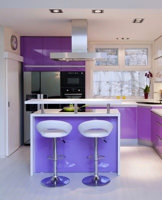 The best option is to use the shade on individual interior items or components of a kitchen set.