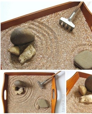 DIY step-by-step instructions for creating a tabletop rock garden