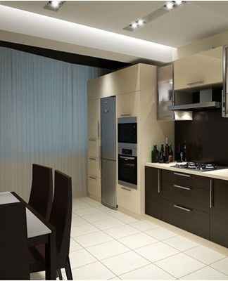 To visually increase the space, glossy coatings are actively used.