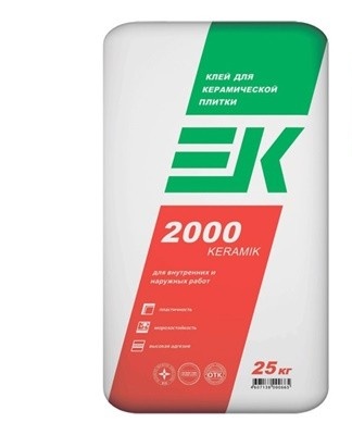 Technical characteristics of tile adhesive EK 3000 and instructions for use of the composition