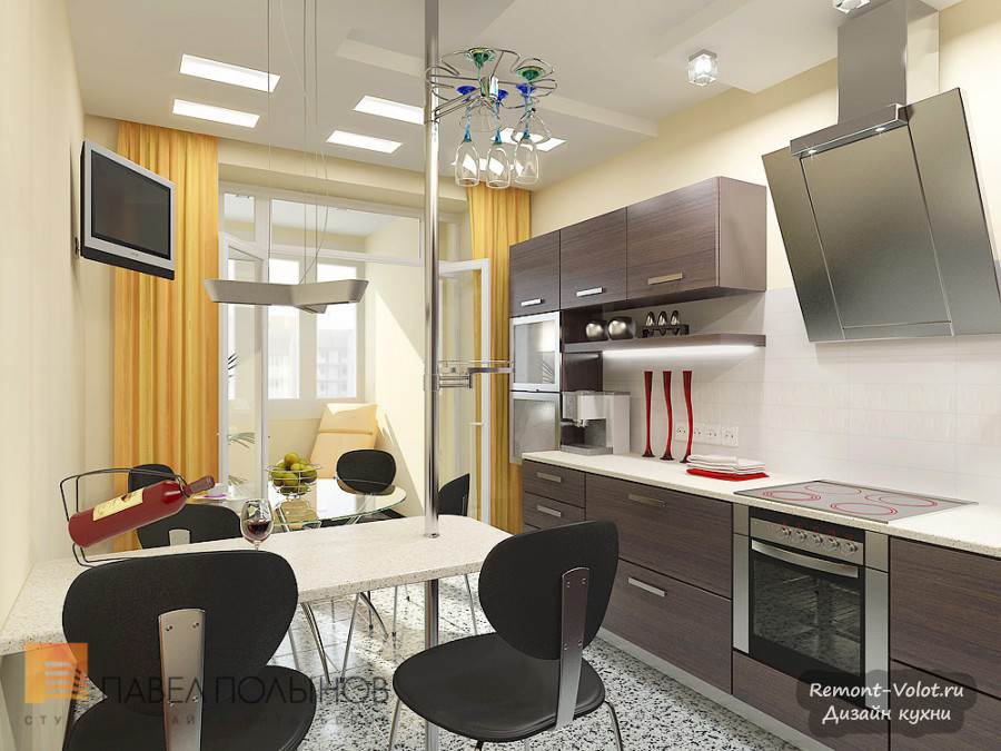 kitchen with balcony