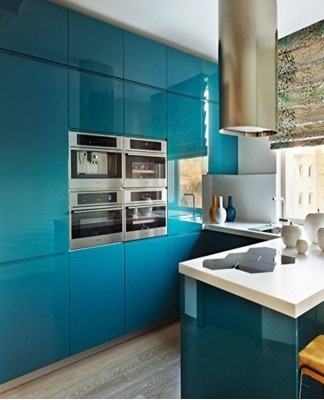Features of the kitchen in blue, popular colors and combinations in the interior