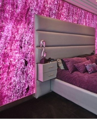 The pink-purple combination is used to create girly bedrooms.