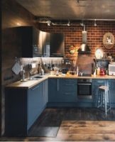 Advantages and disadvantages of blue kitchens, style features and popular color palettes