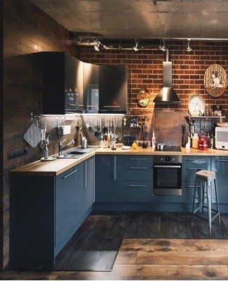 Advantages and disadvantages of blue kitchens, style features and popular color palettes