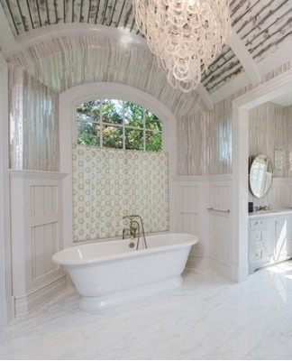 The most convenient option is to purchase tiles for the floor, which are medium in size.