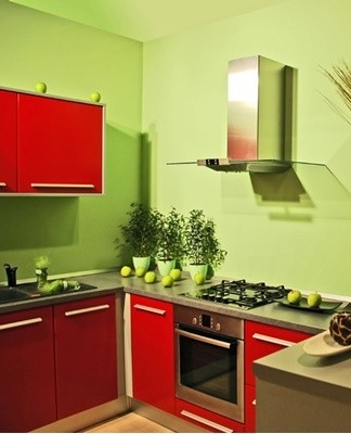 The use of red (especially saturated) is recommended for creating attention accents.