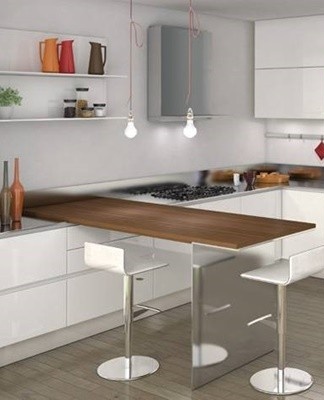 A style with a minimum of decorative elements is more suitable for a small kitchen or a studio.
