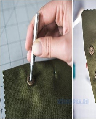 To get a neat look of sewn buttons, it is worth practicing on a piece of fabric in advance.