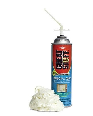 In construction stores, adhesive foam from various manufacturers is sold.