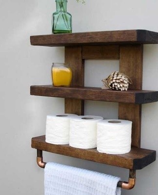 For a firm installation of the shelf on the hidden hinges, recesses are cut in the back of the structure.