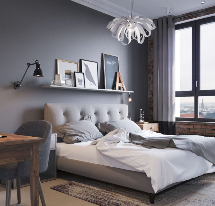 gray bedroom