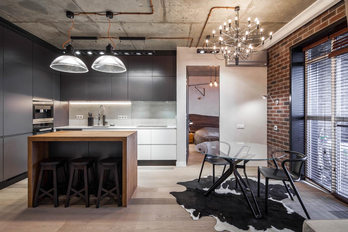 All shades of blue can be used to decorate the kitchen.