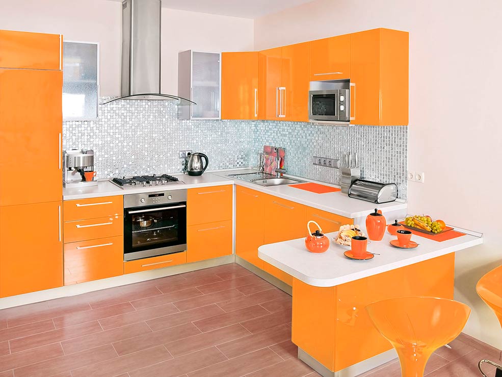 orange kitchen
