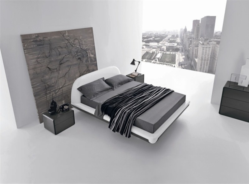 bedrooms in scandtnavian grayscale design style