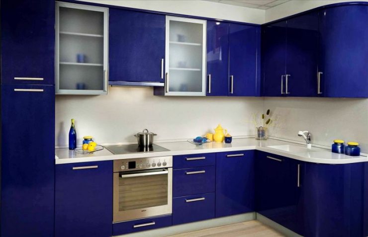 blue kitchen