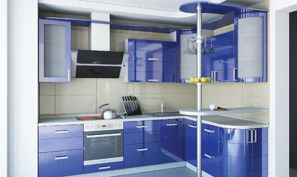 blue kitchen