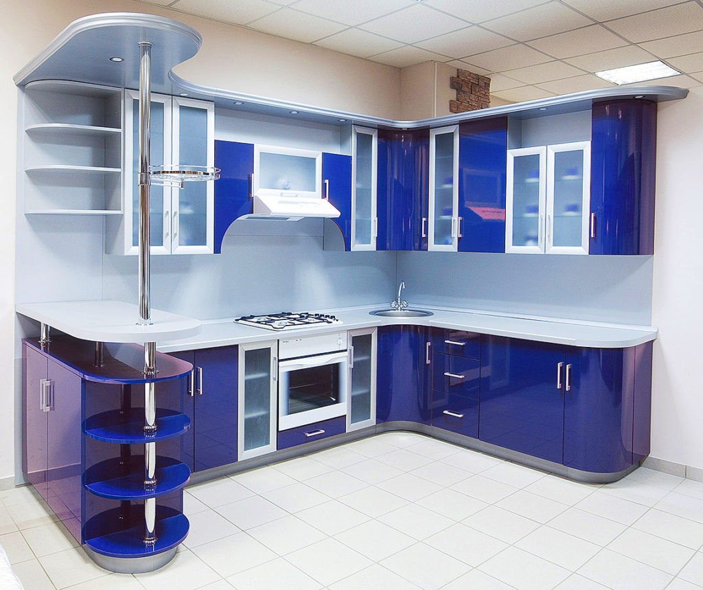 blue kitchen