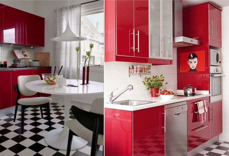 red kitchen