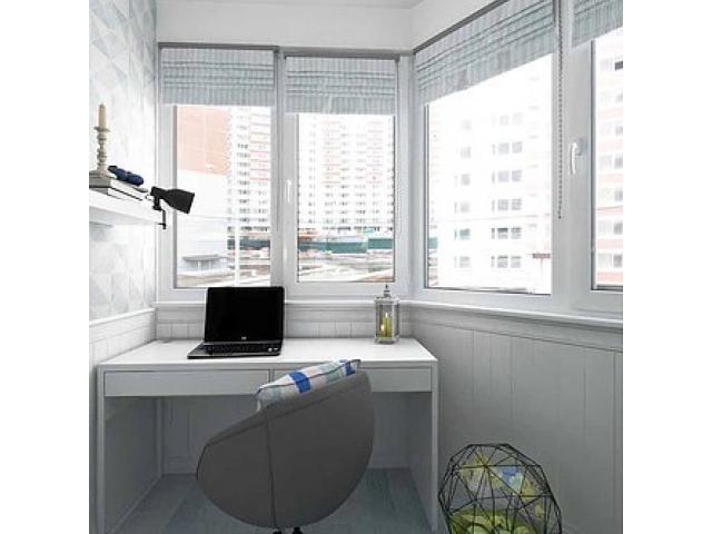 workplace on the balcony