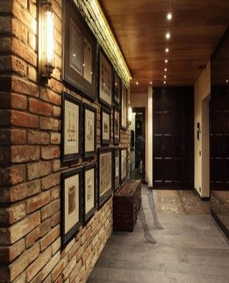 This color is usually used to paint the floor, stairs, but you can also paint the walls in light brown.