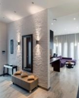 Rules for decorating the hallway with decorative stone, decoration and design ideas